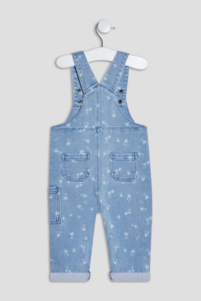 Salopette en jean denim bleach bébé garçon