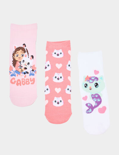 Lot 3 paires chaussettes Gabby multicolore fille