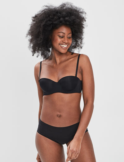 Shorty microfibre sans coutures noir femme