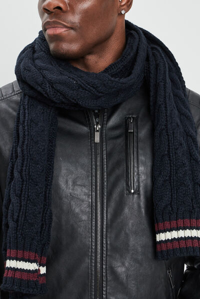 Écharpe bleu marine homme