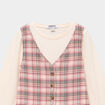 Ensemble robe sans manches et t-shirt rose fille