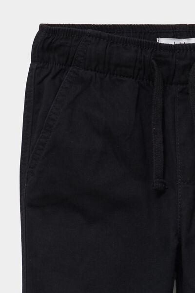 Pantalon jogger doubl&eacute; coton noir gar&ccedil;on