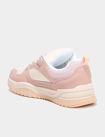 Baskets esprit skate &agrave; lacets rose fille