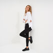 Legging taille haute &eacute;lastiqu&eacute;e noir femme