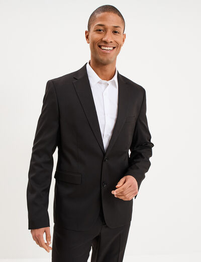 Veste blazer costume manches longues noir homme