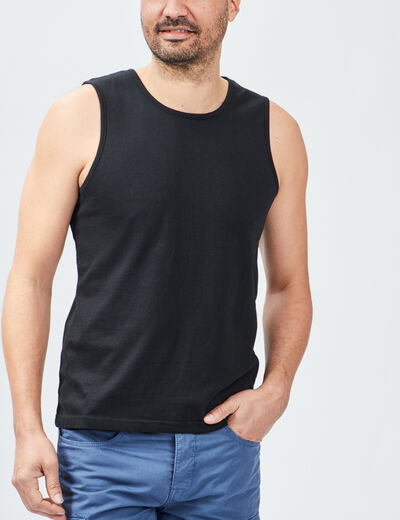 Débardeur bretelles larges noir homme