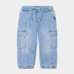 Jeans poches rabats denim bleach b&eacute;b&eacute; gar&ccedil;on