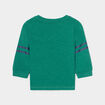 T-shirt col rond épaule boutonnée Creeks vert émeraude bébé garçon