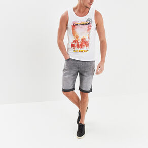 debardeur bretelles larges liberto blanc homme Débardeur bretelles larges Liberto blanc homme