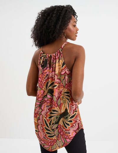 Débardeur encolure américaine multicolore femme