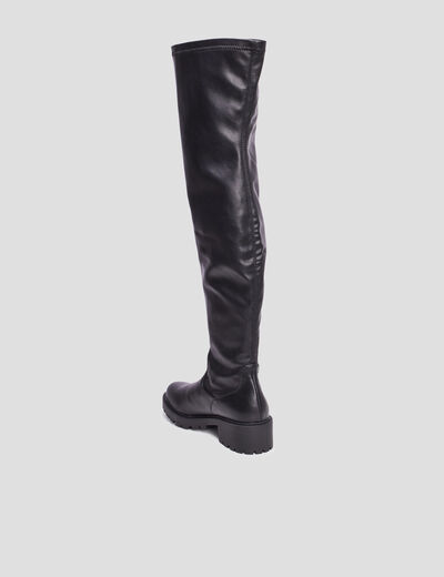 Bottes cuissardes semelle chunky noir femme