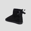 Bottines fourr&eacute;es noeud effet satin noir fille