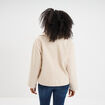 Blouson court boutonné beige femme