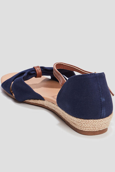 Sandales compensées Creeks bleu femme