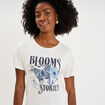 T-shirt ajust&eacute; manches courtes coton blanc femme