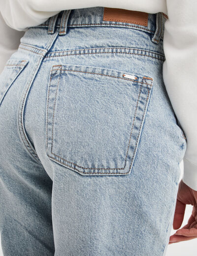 Jeans mom 7/8ème taille haute Creeks denim bleach femme