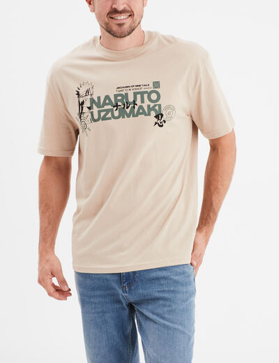 T-shirt manches courtes coton Naruto sable homme