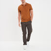 Pantalon chino droit stretch retroussé vert homme