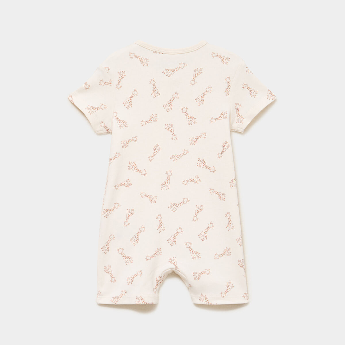 Lot 2 combishorts manches courtes coton ecru b&eacute;b&eacute;