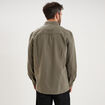 Chemise manches retroussables gris homme