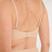 Soutien-gorge brassi&egrave;re bandeau padd&eacute; beige femme