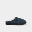 Chaussons mules fourr&eacute;s vert homme