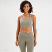 Brassi&egrave;re de sport ajust&eacute;e dos nageur vert kaki femme