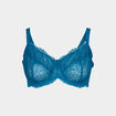 Soutien-gorge emboîtant en dentelle bleu canard femme grande taille