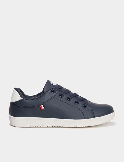 Tennis basses bout rond bleu gar&ccedil;on