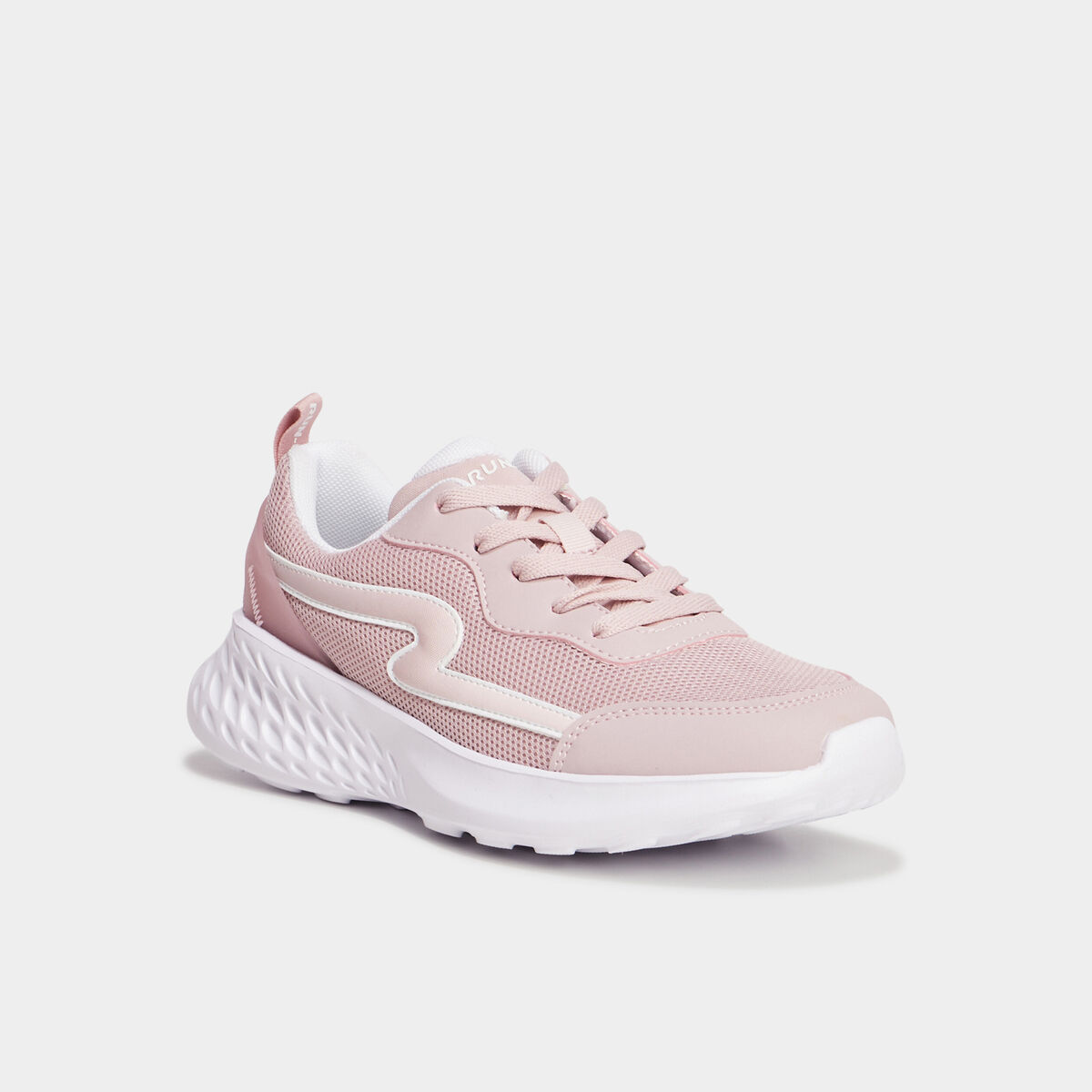 Baskets running à lacets Run-Up rose femme