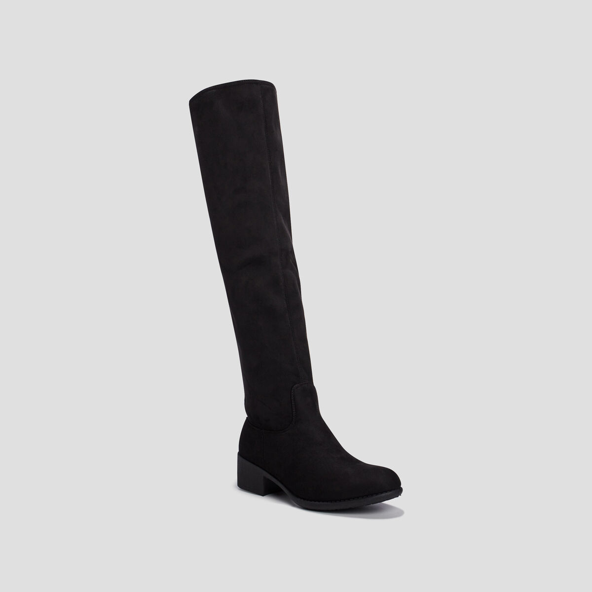 Bottes cuissardes zippées noir femme