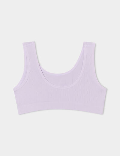Lot 2 brassières bretelles larges parme fille