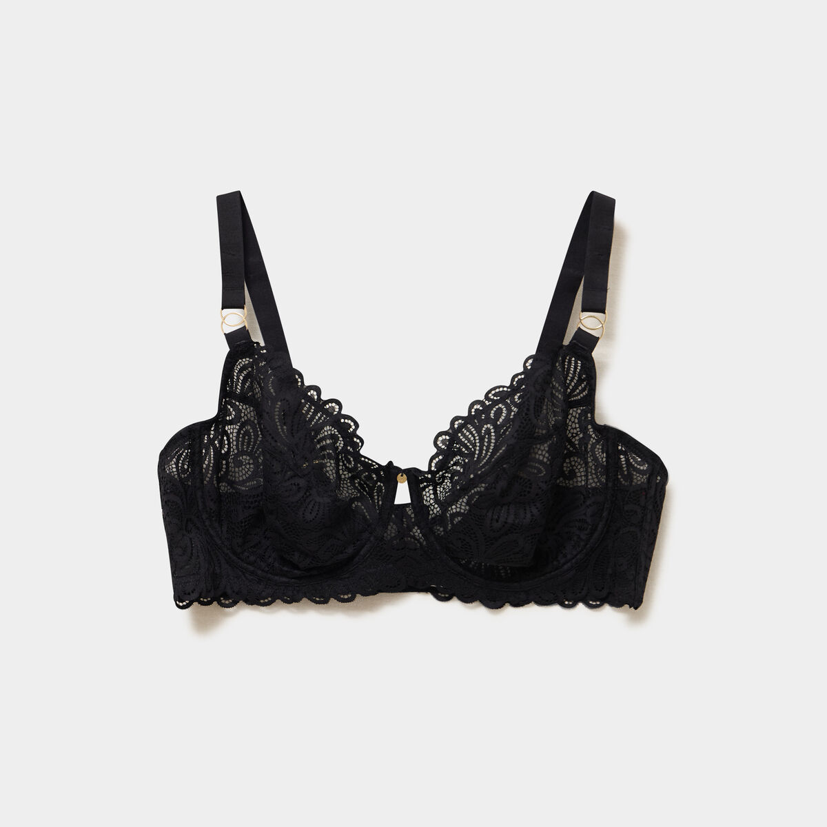 Soutien-gorge embo&icirc;tant dentelle noir femme grande taille