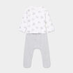 Ensemble naissance 2 pi&egrave;ces coton blanc b&eacute;b&eacute;