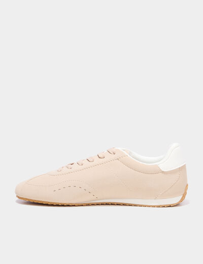 Baskets basses &agrave; lacets sable femme