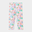 Legging 3/4 &eacute;lastiqu&eacute; coton ecru fille