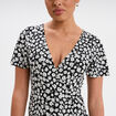 Robe patineuse manches courtes noir femme