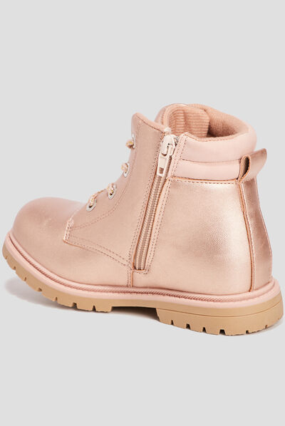 Bottines irisées rose champagne fille