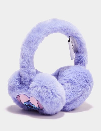 Cache-oreilles en fausse fourrure Stitch parme fille