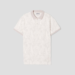 Polo droit manches courtes coton Creeks beige homme