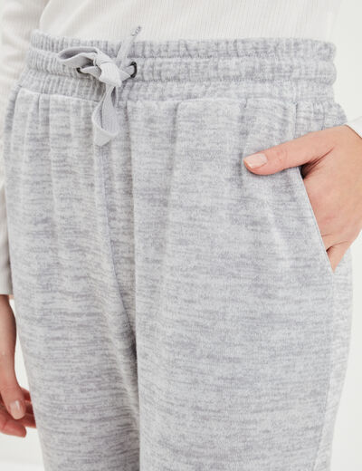 Pantalon jogging 7/8ème gris clair femme