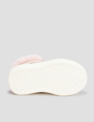 Baskets montantes fausse fourrure rose bébé fille