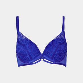 soutien gorge foulard push up dentelle bleu electrique femme Soutien-gorge foulard push up dentelle bleu electrique femme