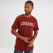 T-shirt droit manches courtes coton rouge foncé homme
