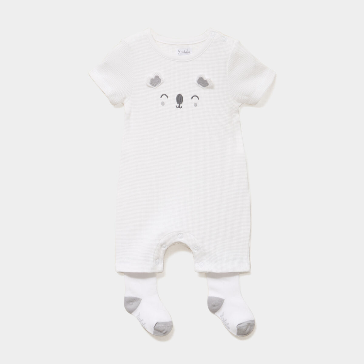 Ensemble combinaison short chaussettes blanc b&eacute;b&eacute;