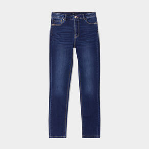 Jeans slim push up taille haute denim brut femme