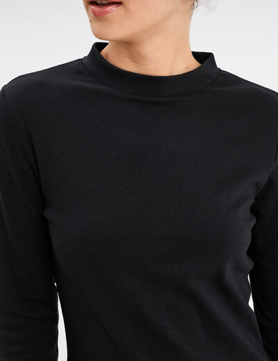 Robe évasée col montant courte Liberto noir femme