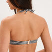 Haut de maillot de bain bandeau noeud noir femme