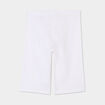 Short cycliste coton taille &eacute;lastiqu&eacute;e blanc fille