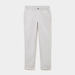 Pantalon chino droit stretch gris clair homme